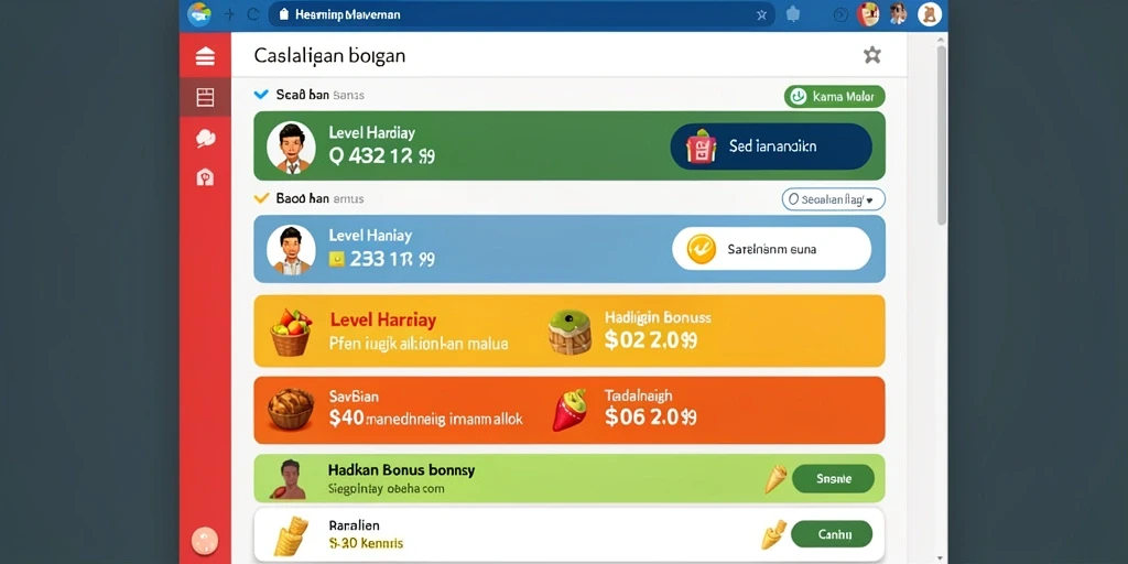 Kesempatan memenangkan hadiah menarik setiap permainan.