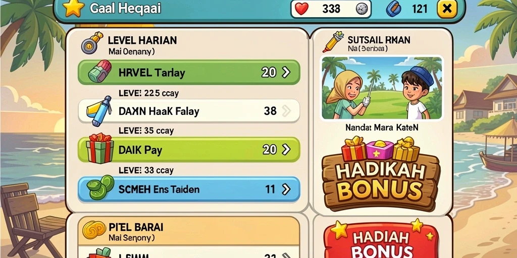 Screenshot dari leaderboard dengan posisi pemain.